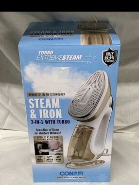 Conair ExtremeSteam 2-in-1‎ with Turbo Handheld Steamer & Iron - Brand New